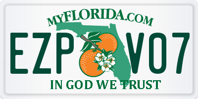 FL license plate EZPV07