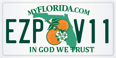 FL license plate EZPV11