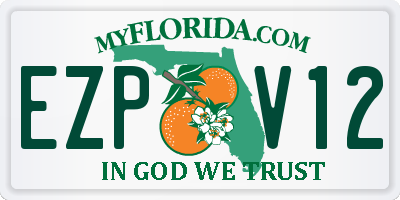 FL license plate EZPV12