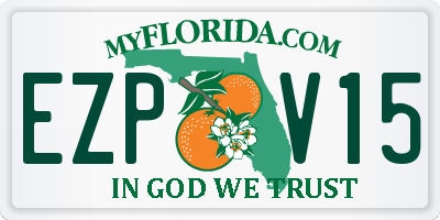 FL license plate EZPV15