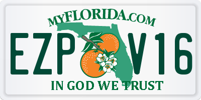 FL license plate EZPV16