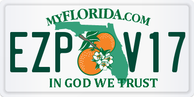 FL license plate EZPV17