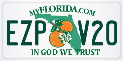 FL license plate EZPV20