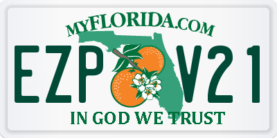 FL license plate EZPV21