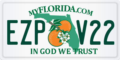 FL license plate EZPV22