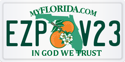 FL license plate EZPV23