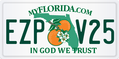 FL license plate EZPV25