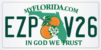 FL license plate EZPV26