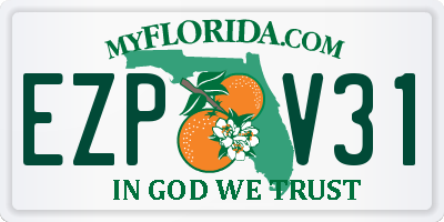FL license plate EZPV31