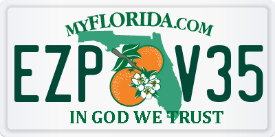 FL license plate EZPV35