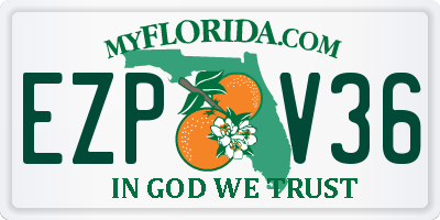 FL license plate EZPV36