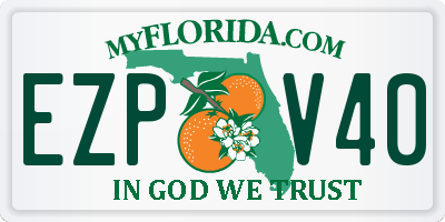 FL license plate EZPV40