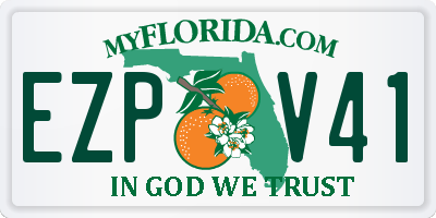 FL license plate EZPV41