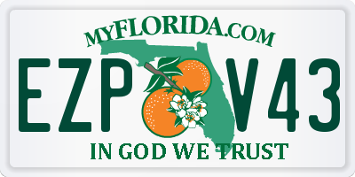 FL license plate EZPV43