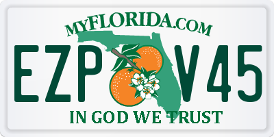 FL license plate EZPV45