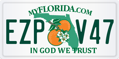 FL license plate EZPV47