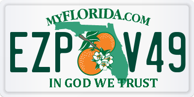 FL license plate EZPV49