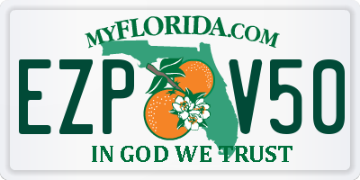 FL license plate EZPV50