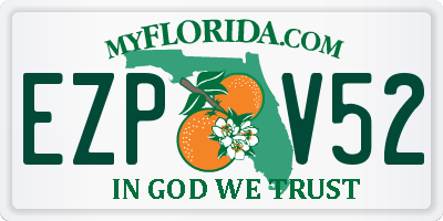 FL license plate EZPV52