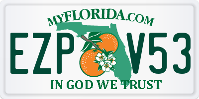 FL license plate EZPV53