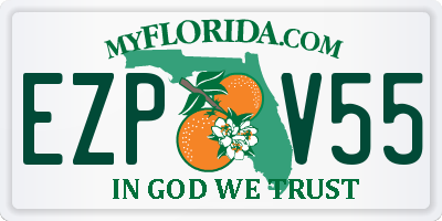 FL license plate EZPV55