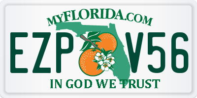 FL license plate EZPV56