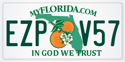 FL license plate EZPV57