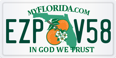 FL license plate EZPV58