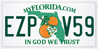 FL license plate EZPV59