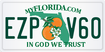 FL license plate EZPV60