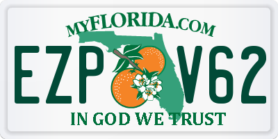 FL license plate EZPV62