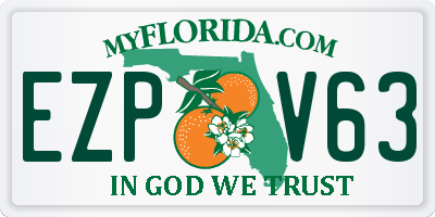 FL license plate EZPV63