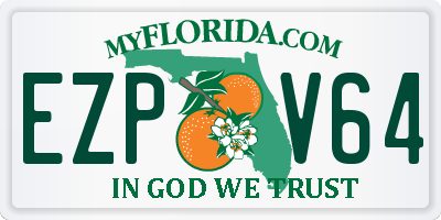 FL license plate EZPV64