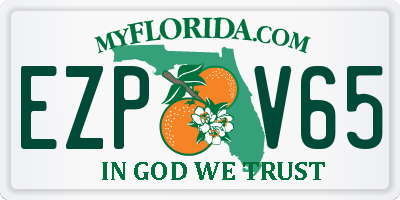 FL license plate EZPV65