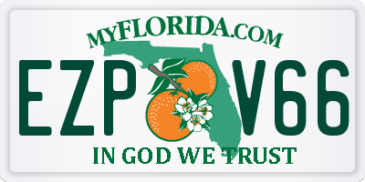 FL license plate EZPV66