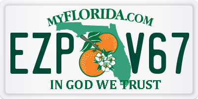 FL license plate EZPV67