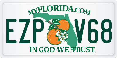 FL license plate EZPV68