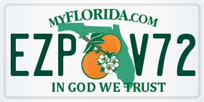 FL license plate EZPV72