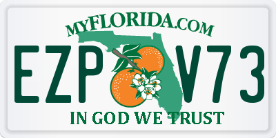 FL license plate EZPV73