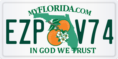 FL license plate EZPV74