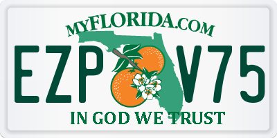 FL license plate EZPV75