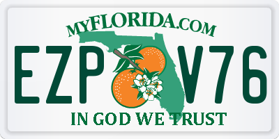 FL license plate EZPV76