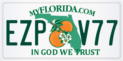 FL license plate EZPV77