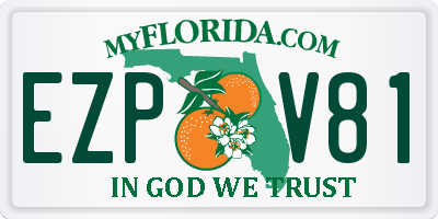 FL license plate EZPV81