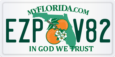 FL license plate EZPV82