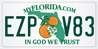 FL license plate EZPV83