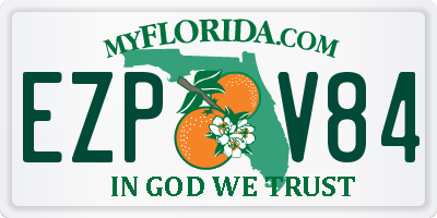 FL license plate EZPV84