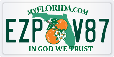 FL license plate EZPV87