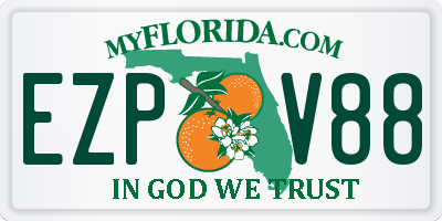 FL license plate EZPV88