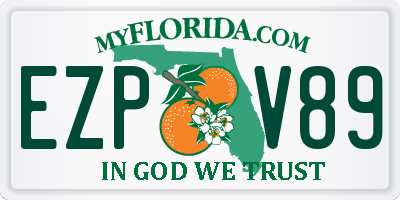 FL license plate EZPV89